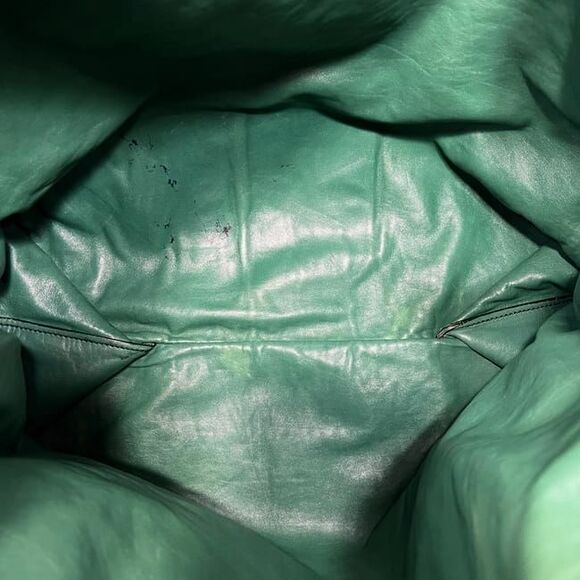 Prada Tote Bag Initial Patch Green Large Leather Nappaleather - Picture 8 of 10